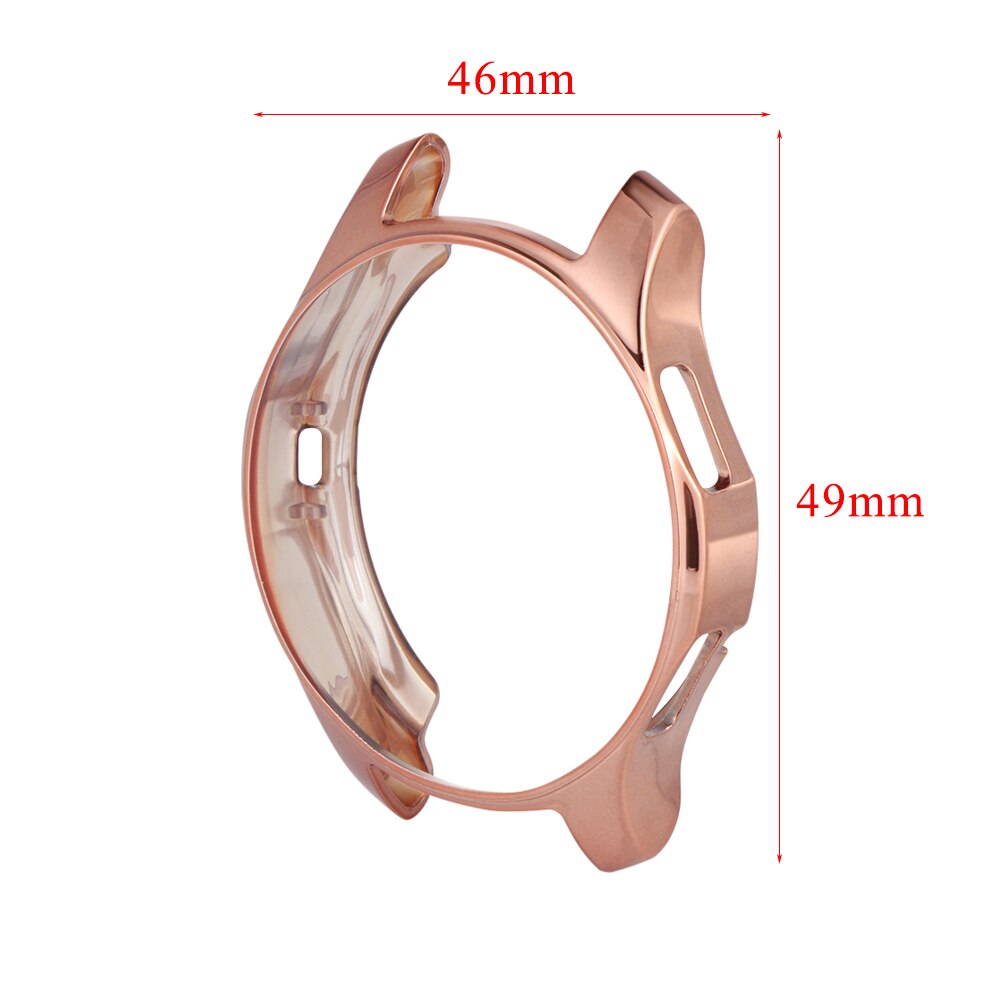 Capinha para samsung gear s3 frontier galaxy watch 46mm tpu macio all-around capa protetora para pára-choques caso quadro bordas ao redor