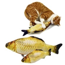 Husdjur mjuk plysch 3d karp fisk form kattleksak kattmynta fisk stoppad kudde docka simulering fisk leksak för husdjur