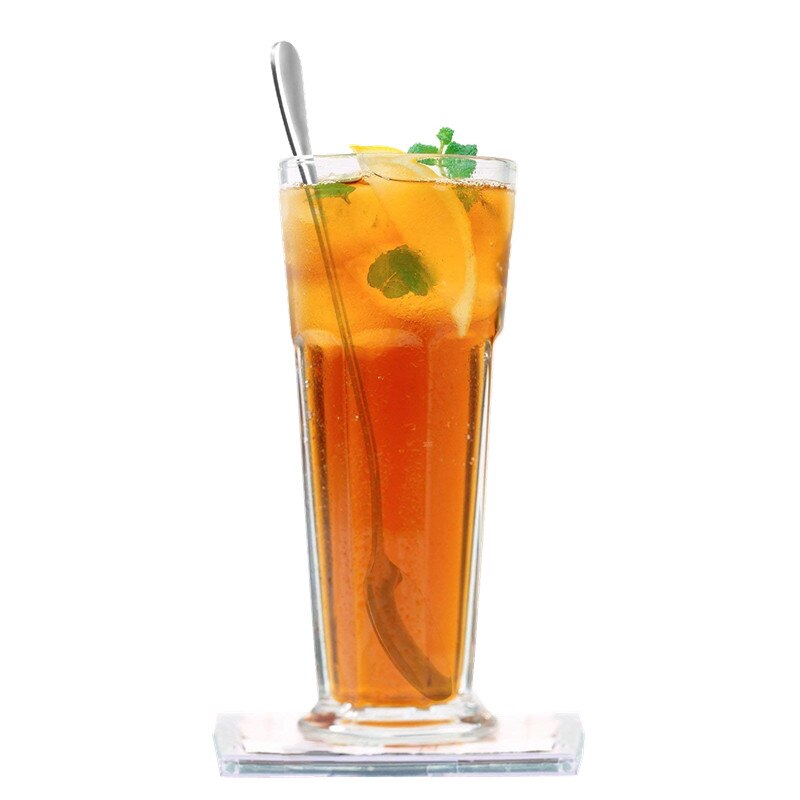 Cuchara de té helada de mango largo de 9 pulgadas, cuchara de café, cuchara de helado, cucharas agitadoras de cóctel de acero inoxidable