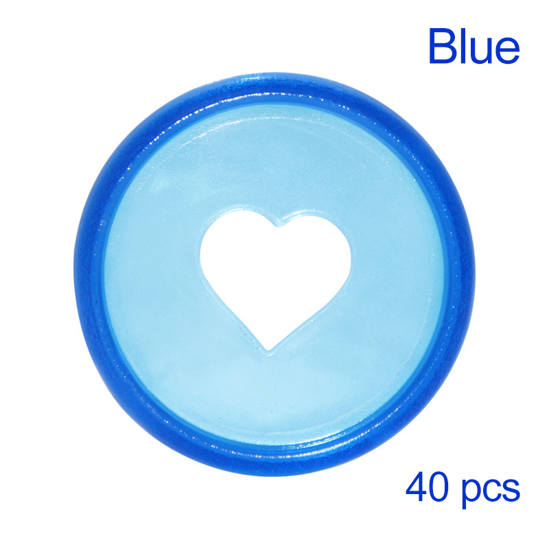 10/20/30/40 Pcs Candy Color Heart Disc Rings for Mushroom Hole Binder Discbound Notebooks Planner 28mm DIY Book Binding Supplies: Blue 40 pcs