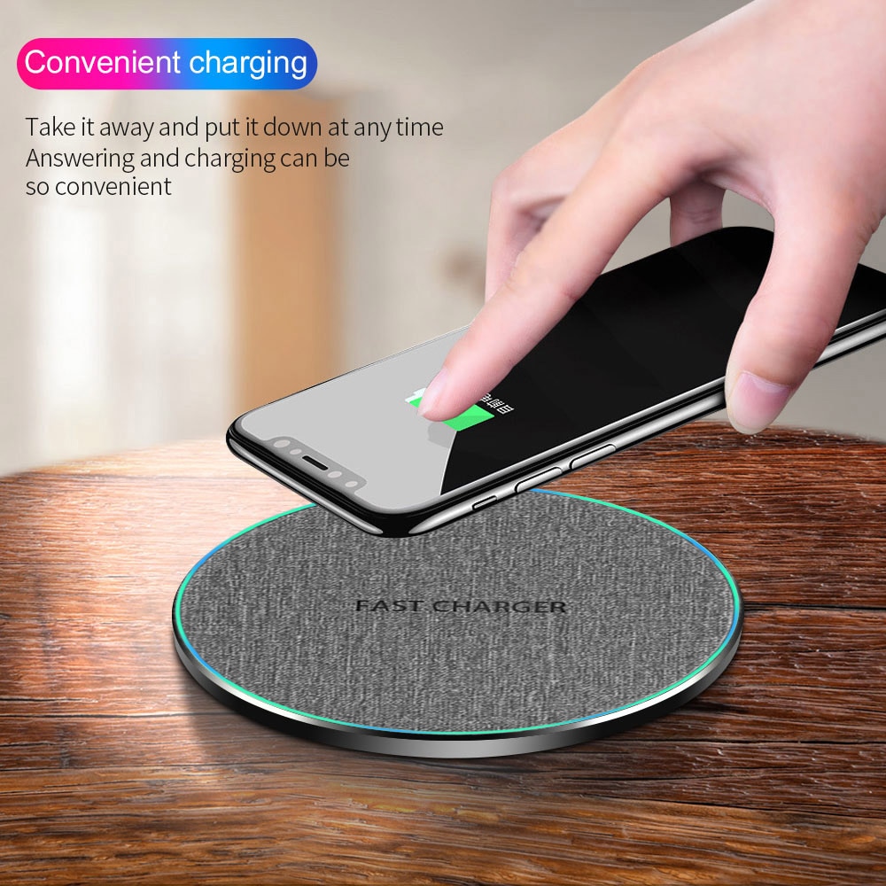 FDGAO 15W Fast Qi Wireless Charger For Huawei P30 Pro Samsung S20 S10 Wireless Charging Base Station For iPhone 11 Pro XS MAX XR