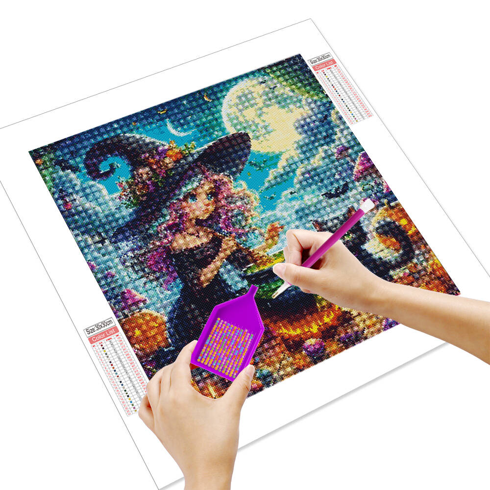 Huacan animal coruja pintura diamante quadrado completo broca redonda inverno neve cenário diamante mosaico decoração de casa