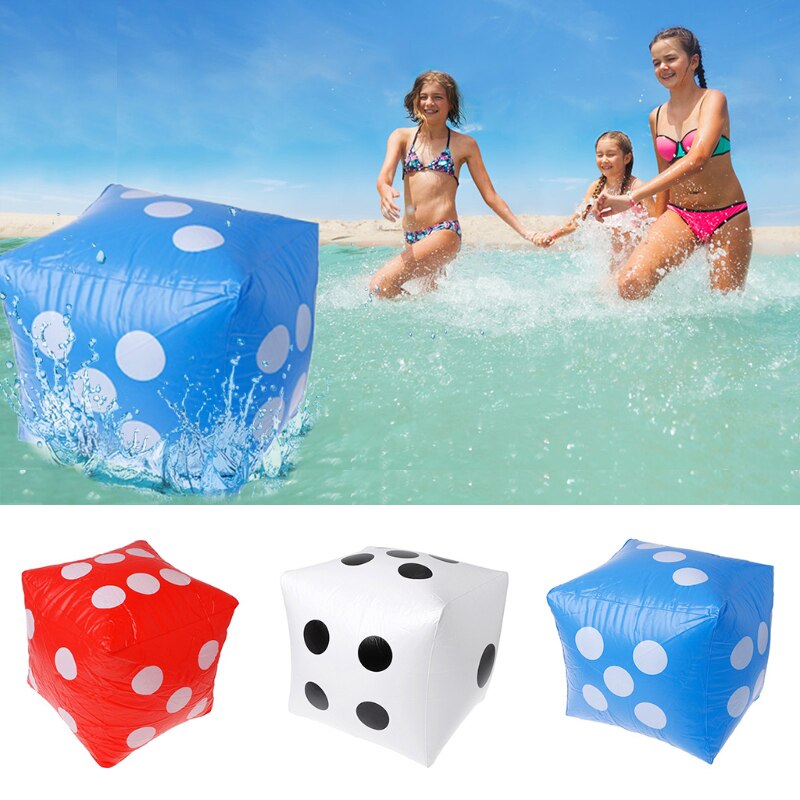 Grappig Outdoor Opblaasbare Dobbelstenen 35*35 Cm Oversized Dobbelstenen Multi Kleur Blow-Up Kubus Grote Dobbelstenen Voor Game zwembad Speelgoed Indoor En Outdoor Speelgoed