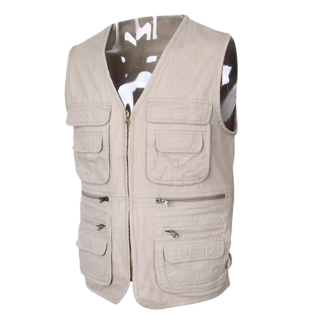Men's Multi Pockets Camera Outdoor Traveler Fishing Working Photography Vest
