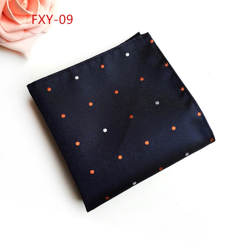 18 Colors Mens Pocket Square Dot Handkerchief Hanky for Men Business Wedding Suit Hanky 25cm*25cm: FXY09