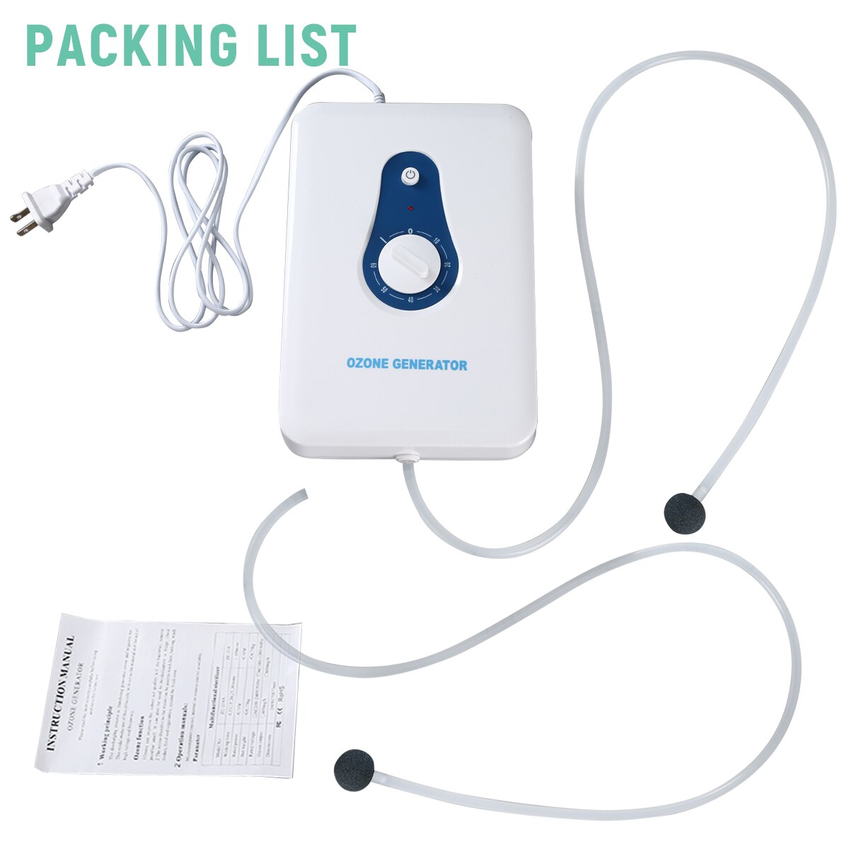 Ozon Generator 600 Mg/u Ozonator Huishoudelijke Schoonmaakmiddelen Machine Luchtfilter Luchtreinigers Voor Groente Vlees Lucht Water AC220V Eu/ons: US Plug