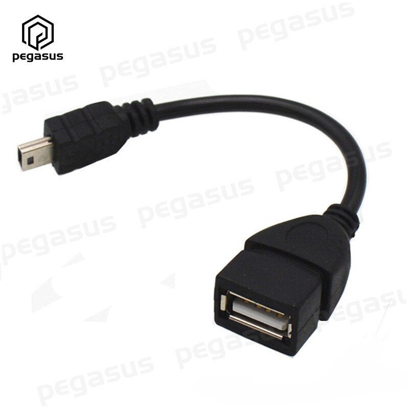 Mini 5 Pin / Micro 5 Pin Male to USB 2.0 A Female Mobile Phone U Disk OTG Data Cable