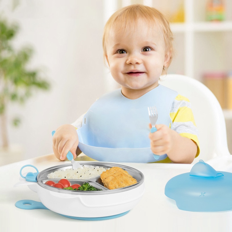 Kinderen Servies Baby Darm Training Kom Lepel Servies Diner Kom Leren Gerechten Met Zuignap