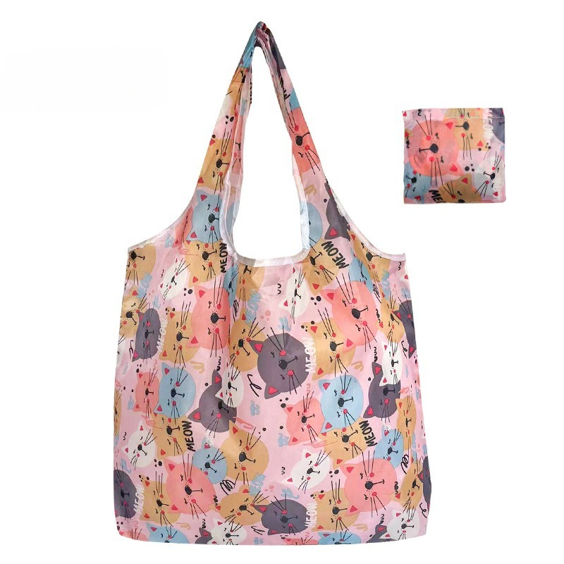 Mode Pocket Opvouwbare Eco Zakken Grote Capaciteit Herbruikbare Boodschappentas Dames Tote 50lb Wasbare Reistas: Clear