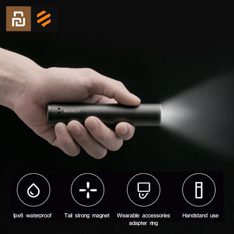 Xiaomi Beebest haute lumière Zoom lampe de poche 1000LM 6 de vitesse multi-fonction luminosité Portable IPX6 étanche Camping lumière