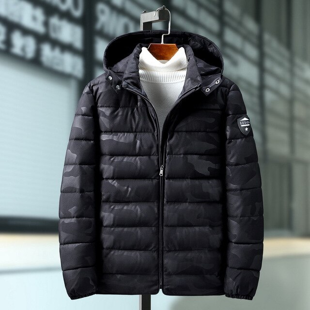Large size men's cotton overcoat 160kg loose version plus size extra large oversized jacket cotton coat winter 12XL 11XL: Camouflage black / 8XL