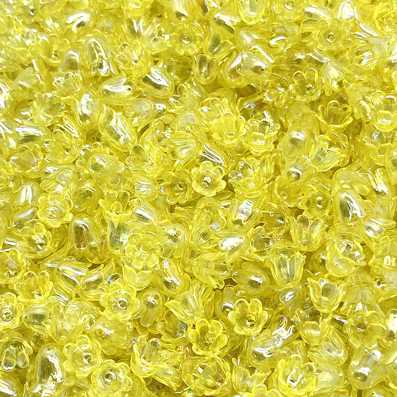 50pcs10x11mm acrílico Convallaria Majalis tapas de cuentas accesorios de joyería pulseras cuentas espaciadoras para fabricación de joyería accesorios DIY