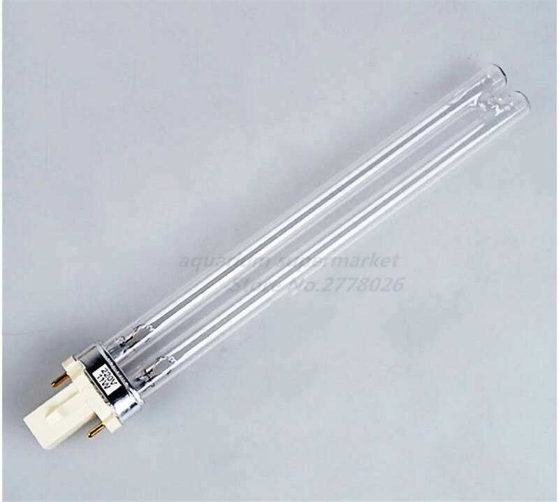 JEBO UV Sterilizer Water Filter Light Tube Replacement 2-pin G23 Base Linear Twin Tube UV-C Germicidal Ultraviolet Light Tube
