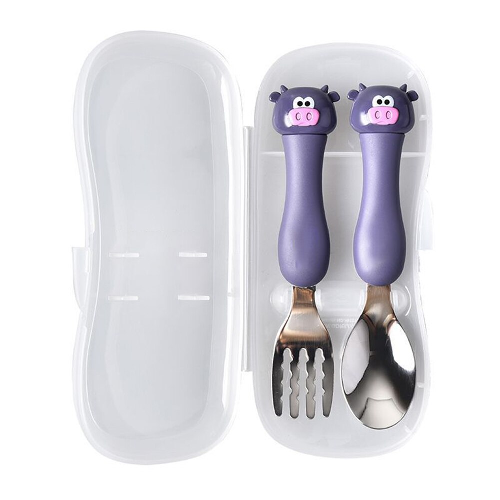 Kids Lepel En Vork Set Baby Gadgets Servies Set Baby Gadgets Feedkid Kinderen Rvs Bestek Voor Kinderen Servies: Cattle