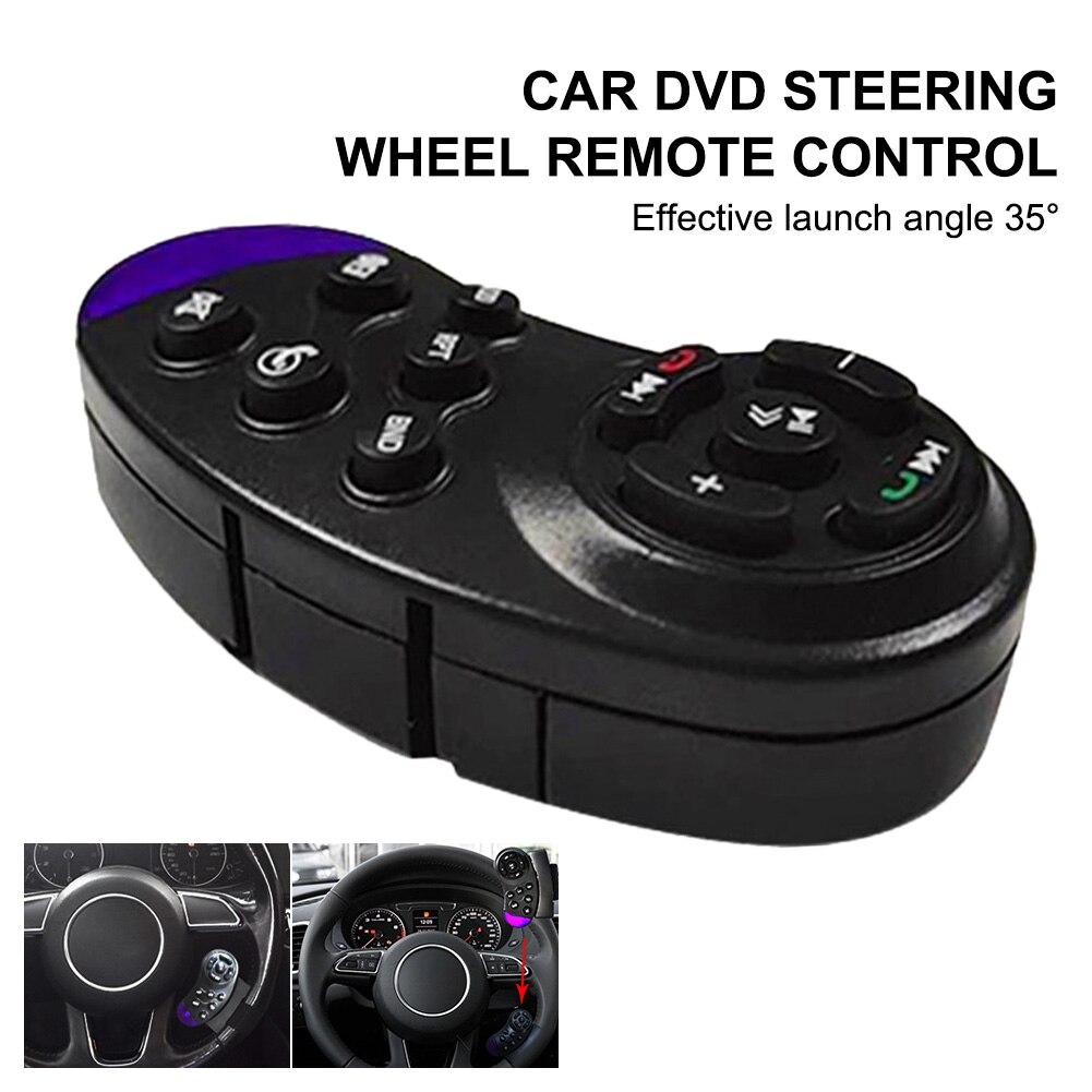Mando a distancia Universal para volante de coche, reproductor Multimedia de 11 teclas, Radio de Control inalámbrico para coche, DVD, VCD, funciona con batería