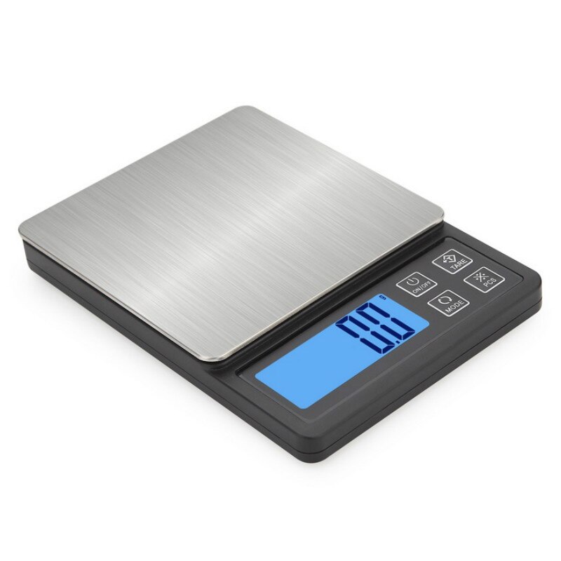 Digitale keuken voedsel dieet postweegschaal balans huishoudweegschalen gewicht weging led elektronische weegschaal keukenaccessoires: Zwart / 3kg-0.1g