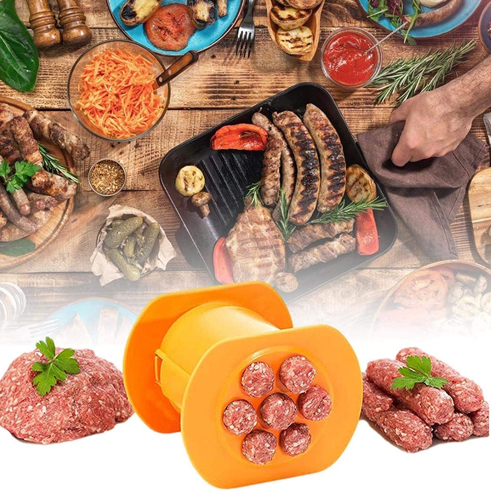 Cevapcici-Máquina Manual para hacer salchichas, embutidor de carne, fabricante de Salami operado a mano, aparatos de cocina para perros calientes