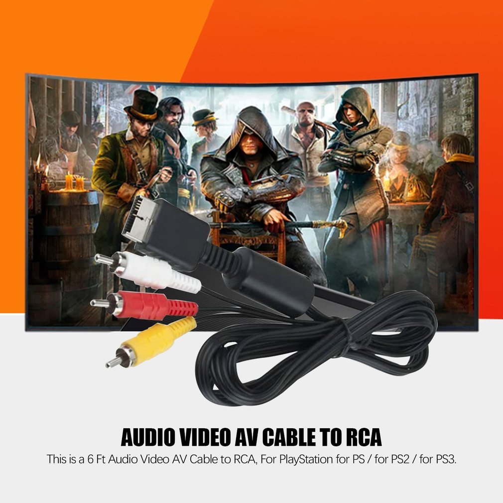 Multi-komponent spil audio video av kabel til rca til sony  ps2 ps3 playstation system kabel konsol tv spil computer tilbehør
