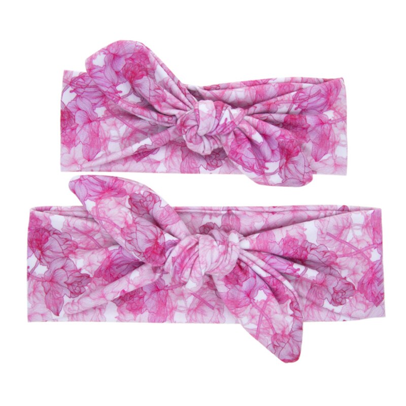 Blumen-haarreif für murmeln und Art, murmeln-tochter-haarreif-einstellen, haarreif mit knoten, hasenohren-haaraccessoires, kmha 03: Kmha 03- rosa Lotus