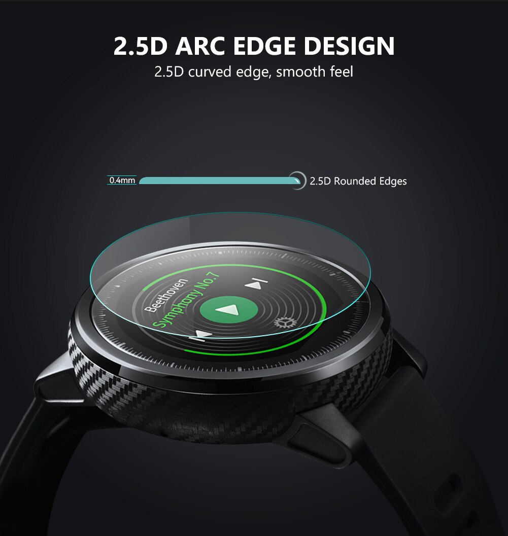 Zegarek ochraniacz ekranu 23-34mm średnica szkło hartowane ochronne dla inteligentnego zegarka dla Huawei Samsung Gear S2 S4 Lg zegarek