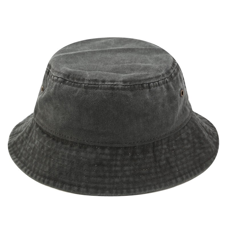 Soild Bucket Hat Unisex Fisherman Hat Old Material Hiking Hat Women Ourdoor Cap Foldable Chapeau Men: Army Green