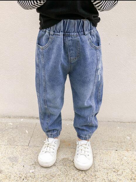 Jeans para niño, pantalones de tela de retales para niños, pantalones Cargo Casual, pantalones vaqueros para niños, pantalones escolares para primavera y otoño, ropa novedosa para niños: 4T--height 110cm