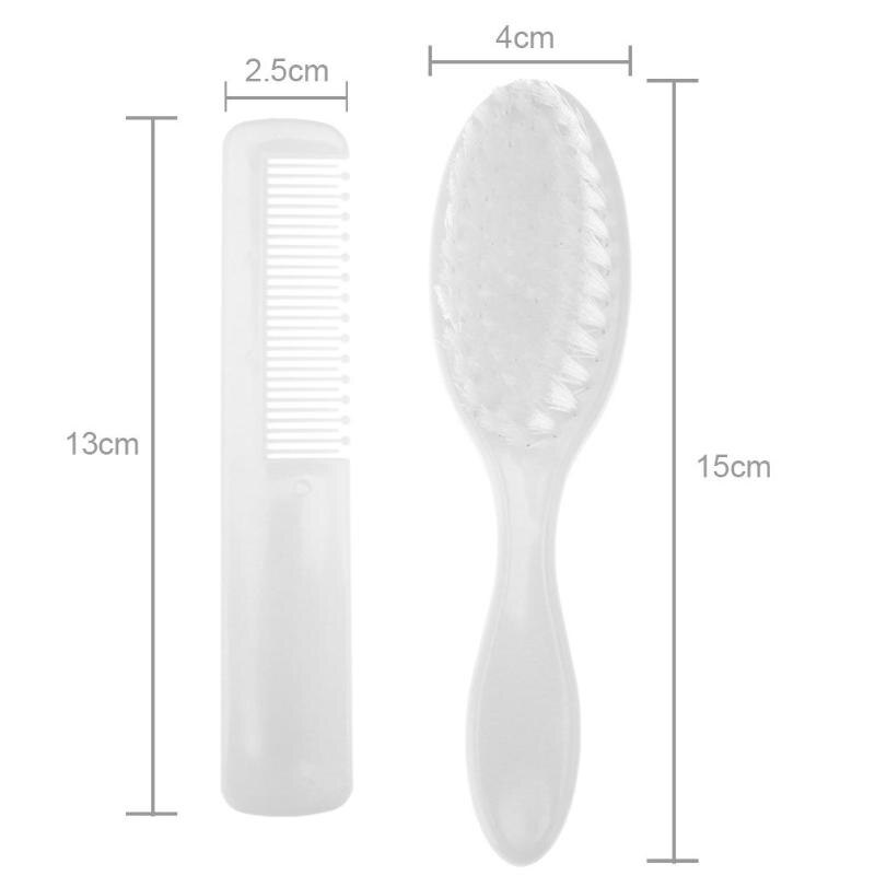 Baby Kamm Haarbürste Set 2 stücke 0-3Y Säuglinge Weichen Weiß Kopf Massage Haarpflege Sanfte Kamm Haarbürste Kits Kinder Ideal
