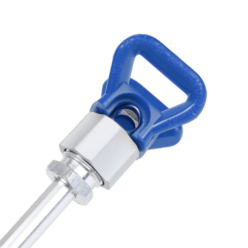 75cm- sprøjte forlængerstang airless maling spray gu n spids aluminiumslegering forlænger stang til sprøjtemaskine med blå spids beskyttelse