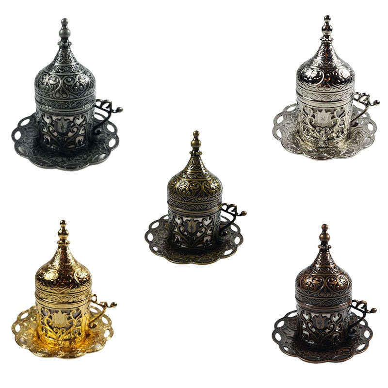 Tyrkisk kaffekop, espressokop underkop med håndtag, bryllup, osmannisk kaffekop, arabisk kaffekop, porcelænskop
