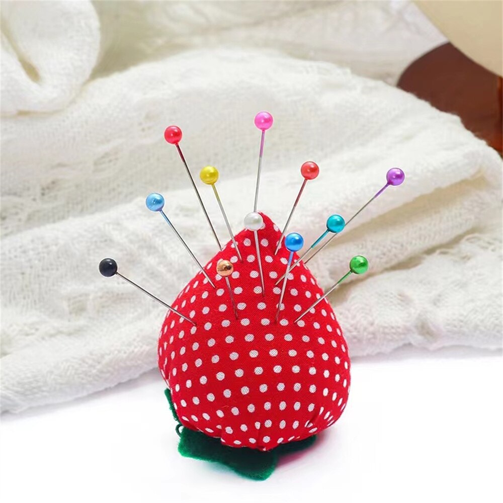 100Pcs/Box Colorful Round Pearl Head Needles Stitch Straight Push Sewing Pins For Dressmaking DIY Sewing Tools Positioning 38cm