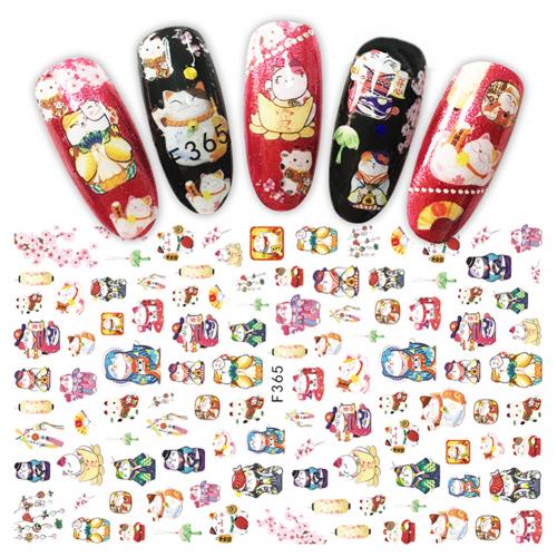Vrouwen Chinese Jaar Deaign Nail Art Sticker self Adhesive Manicure Slider Decor Lente Festival Decal Nail Decoratie: F365