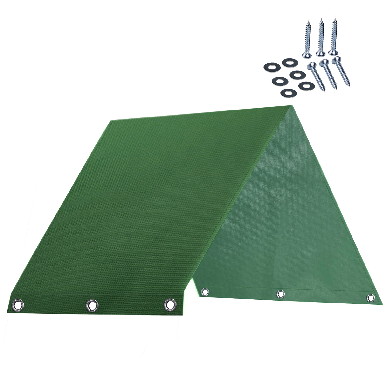 Outdoor Swingset Slide Shade Kids Playground Replacement Canopy Waterproof Proof 600D Oxford Cloth Tent Tarp With Screws Set: Green Color