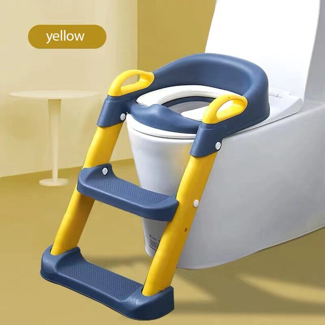 #39 pojkar flickor baby toalett träningssits stege barn wc småbarnsstol säte säker barnpotta: Gul