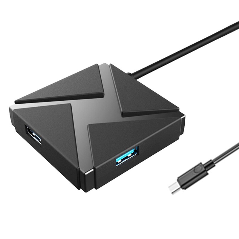 Square USB3.0 Docking Station YSBB 1 with 4 Hub Splitter High-Speed Splitter Drive-Free