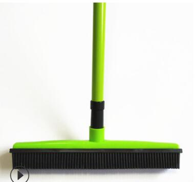 Verstelbare Rubber Bezem Haar Stof Schraper Huisdier Borstel Tapijt Cleaner Sweeper Wassen Mop Floor Telescopische Vegen Glazenwasser: green