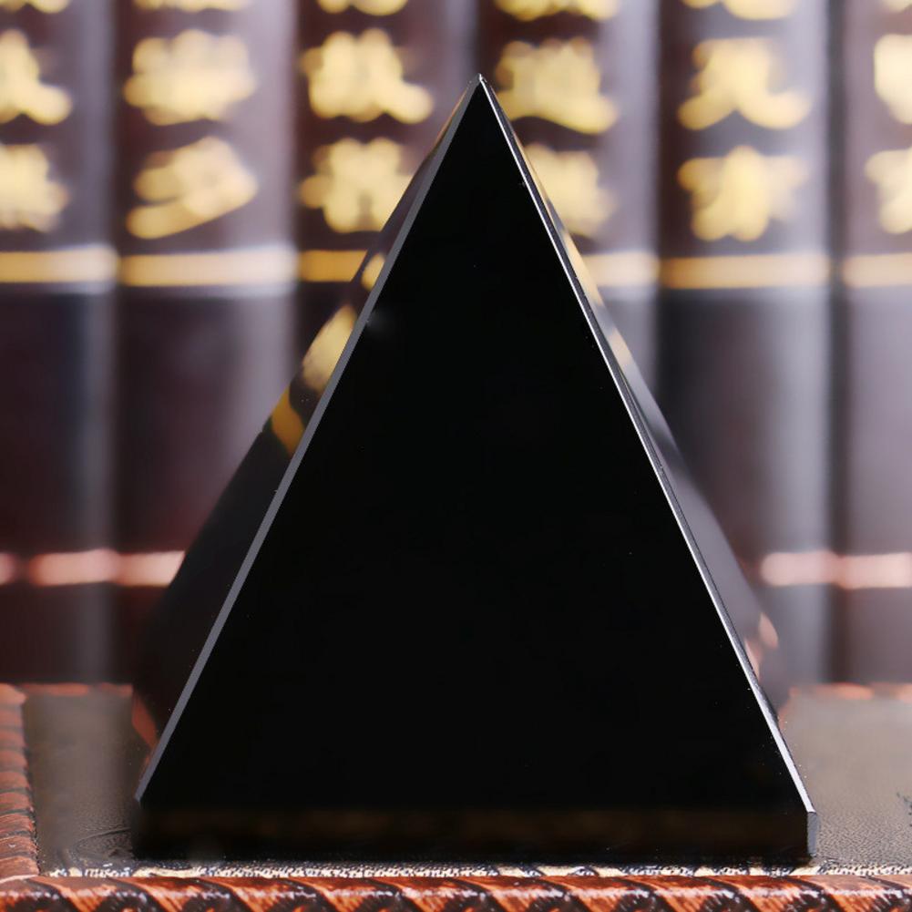 Obsidiaan Piramide Woonkamer Natuurlijke Kristal Steen Obsidiaan Piramide Ornamenten