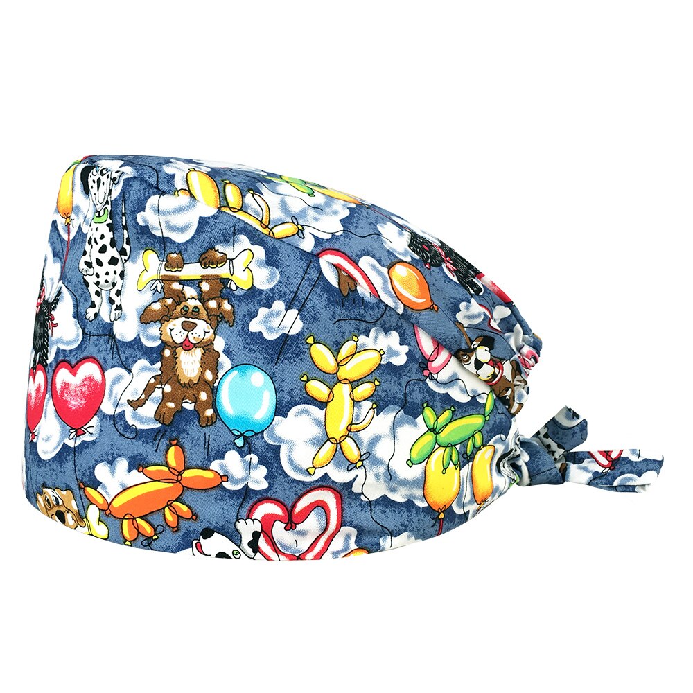 Prijs Unisex Cartoon Tand Afdrukken Scrubs Caps Verstelbare Lab Caps Katoen Vrouwelijke Leuke Scrubs Hoed Huisdier Schoonheid Werk Hoeden: 22146