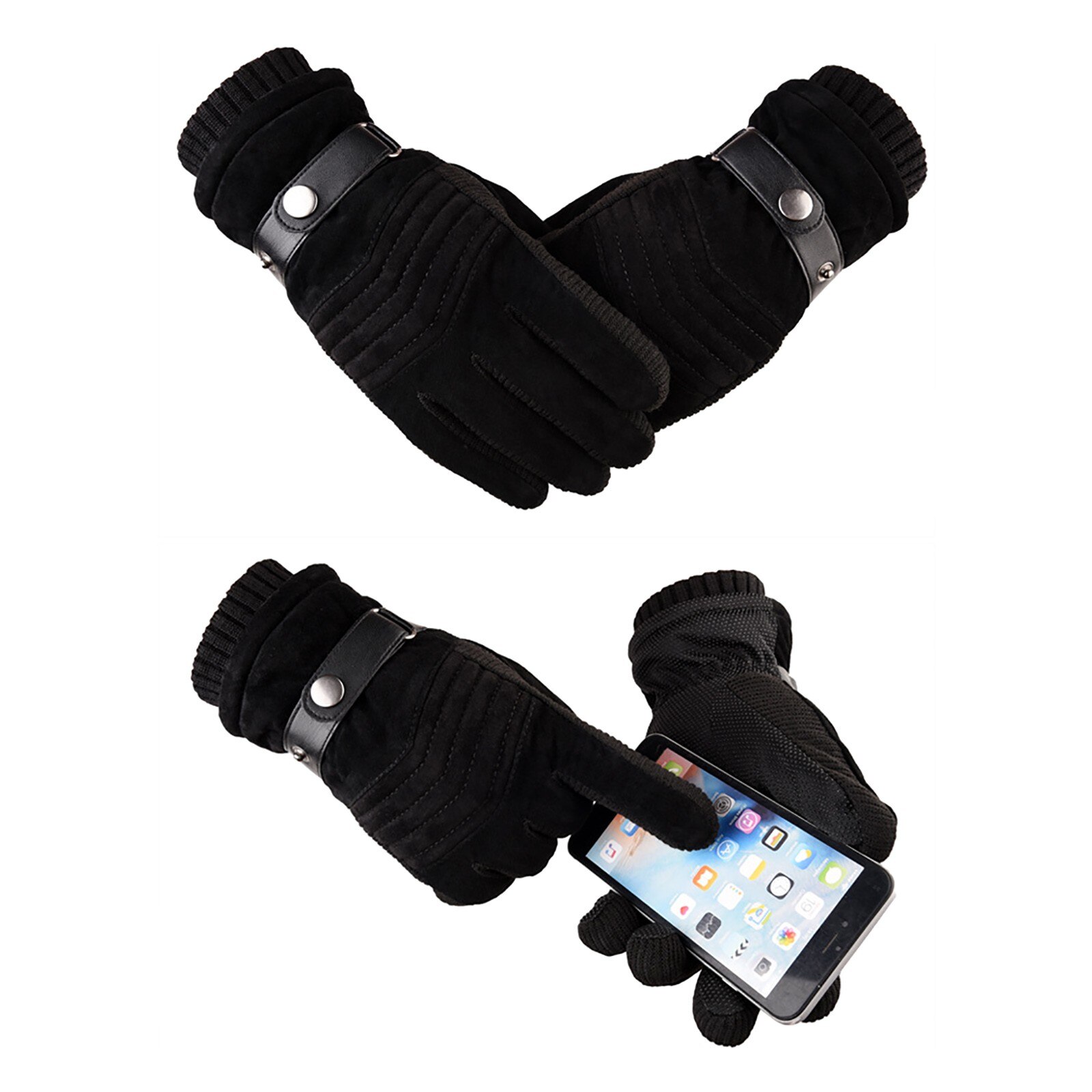 Guantes Térmicos de invierno para ciclismo y esquí, resistentes al agua, con cremallera ajustable, para exteriores