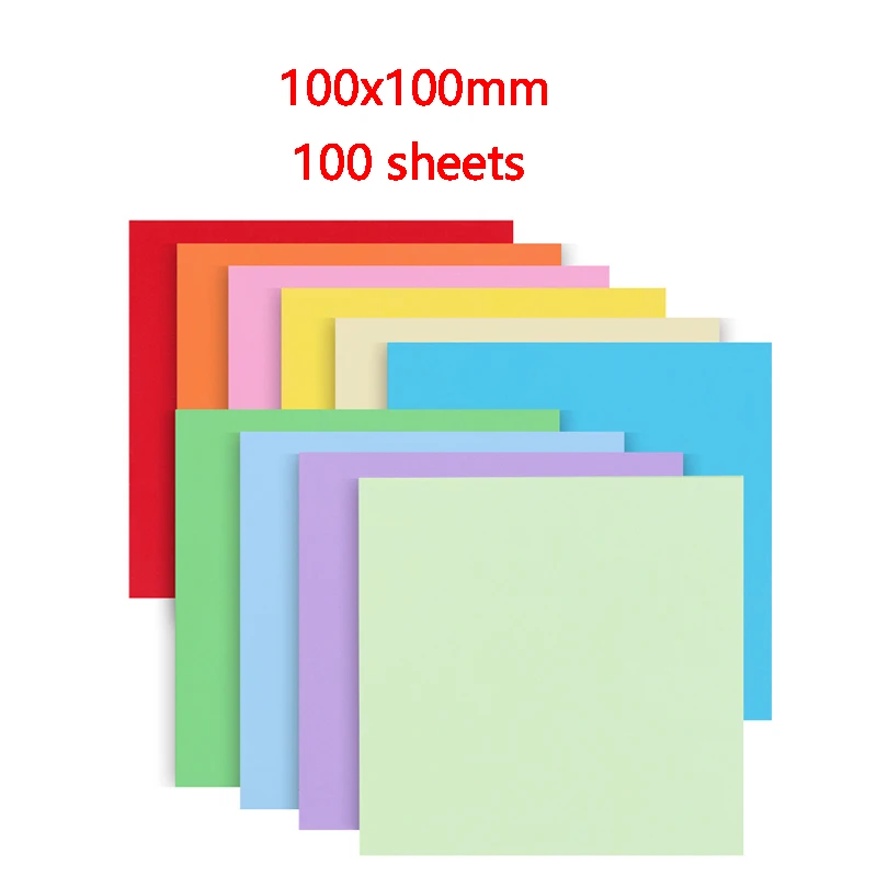 100 stks Origami Vierkant Papier Dubbelzijdig Vouwen Lucky Wish Papier Kraan Ambachtelijke Papier DIY Arts Crafting Kleurrijke Scrapbooking: Licht Groen