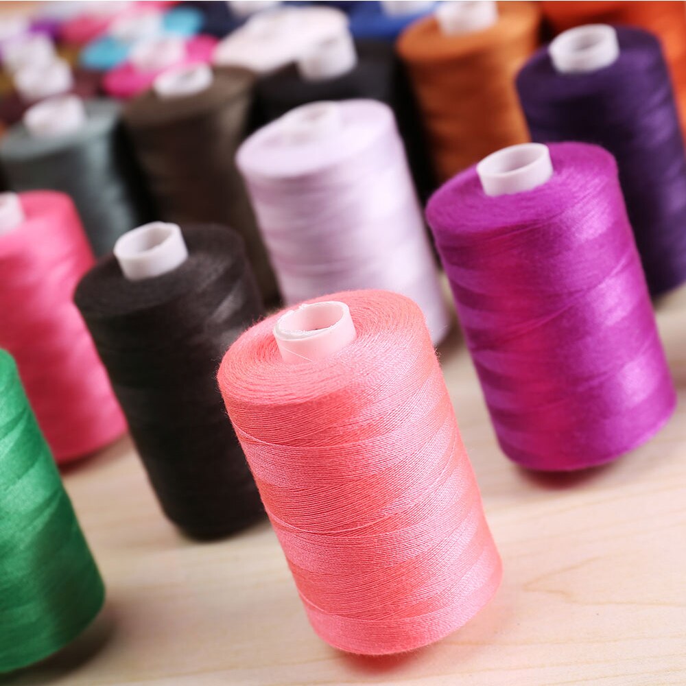 1000 Yards Naaigaren Polyester Soort Handleiding Borduurwerk Set Sterk En Duurzaam Voor Machines Quilten Accessoires Stitch