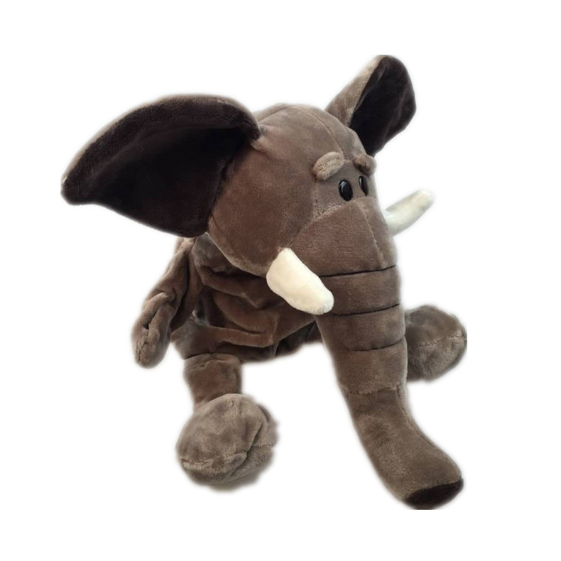 Nice Sexy Cute Cartoon Plush Daby Toy Nici Hippo Ladybug Wolf Giraffe Raccoon Crocodile Stereo Hand Puppet Daby Telling Story: elephant