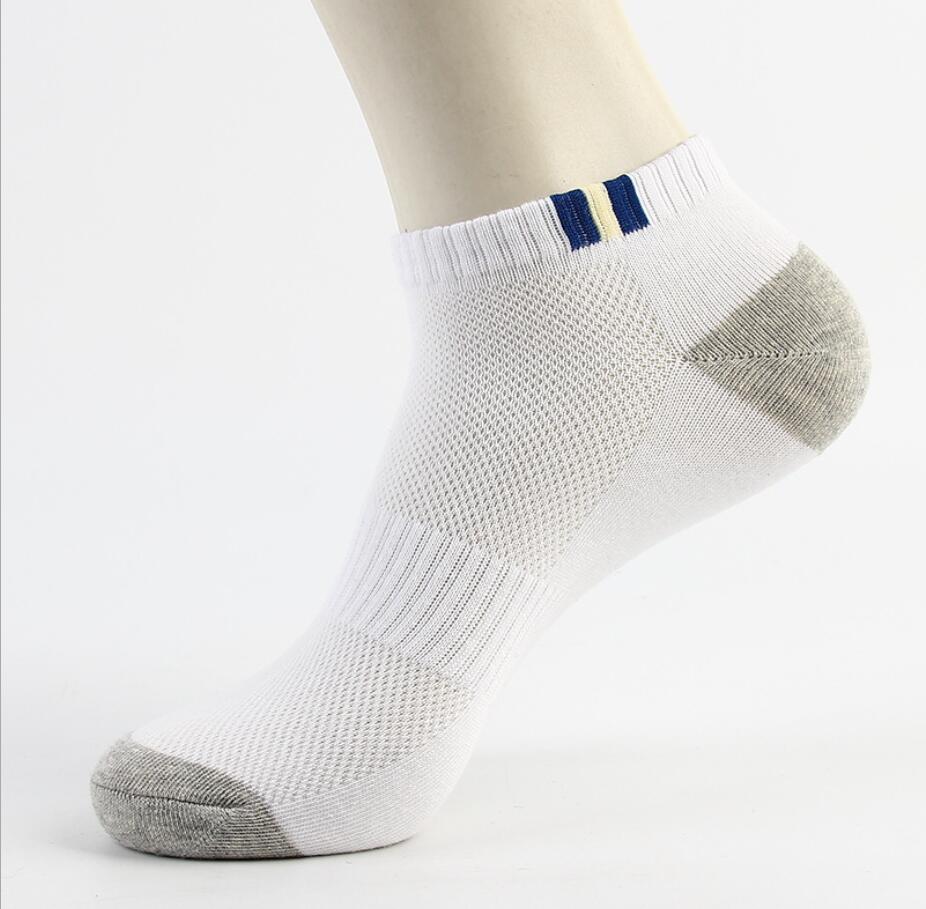 Cotton Socks Men Thin Cycling Socks Low Ankle Socks Sport Athletic Socks Women Sock Sneaker Basketball Socks Men: white