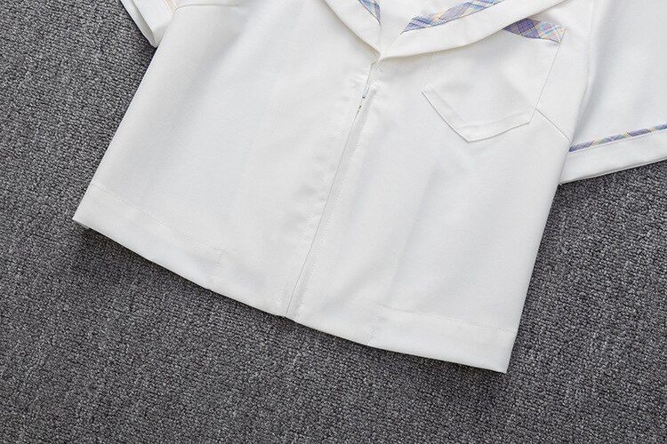 Purple Sailor Suit Women's Summer College Style Japanese JK Short Sleeve School Uniform Suit School Dresses TOP Shirt For Girls