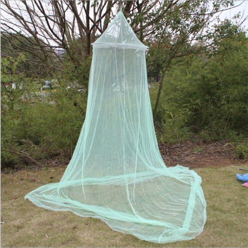 Branco rosa azul redonda cortina de renda cúpula cama dossel rede princesa mosquiteiro: green