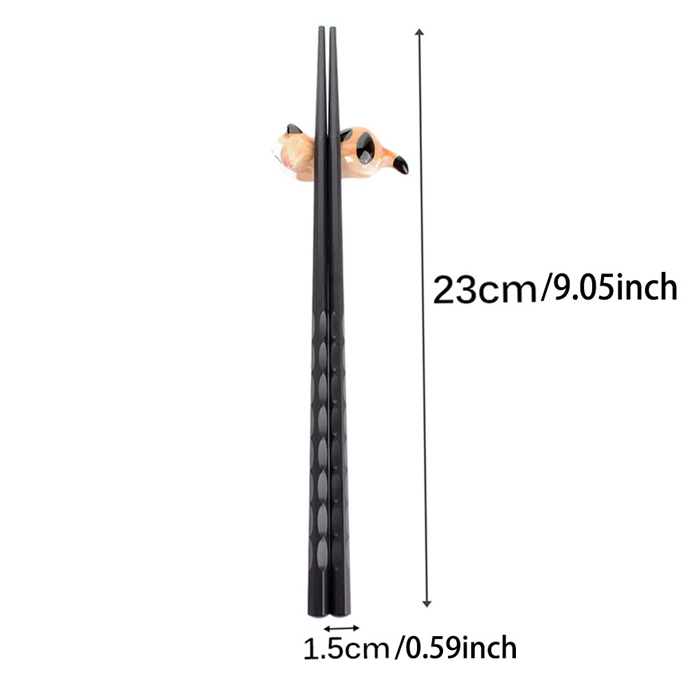 1X Zachte Japanse Sushi Hashi Eetstokjes Lange Legering Sticks Huishouden Keuken Anti Resable Zwart Chop Sticks Servies Voor Keuken