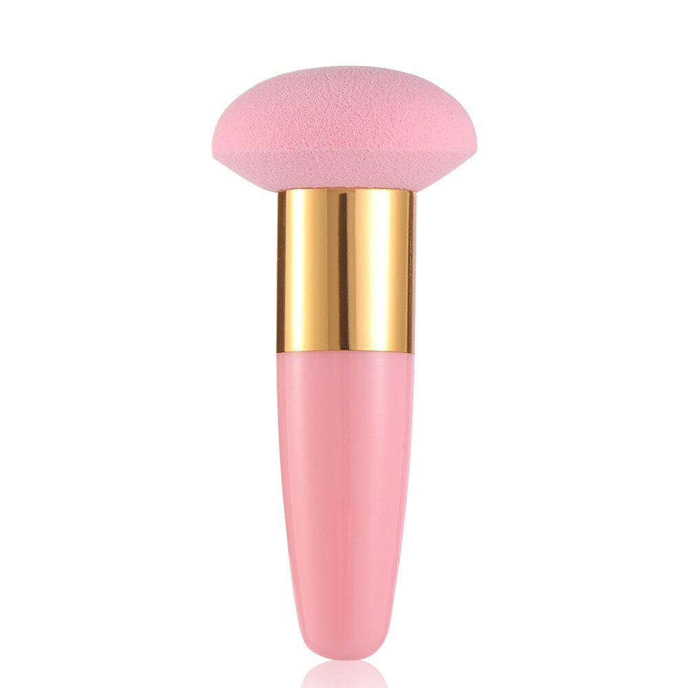 1Pc tête de champignon bouffée fond de teint éponge liquide beauté cosmétique poudre bouffée avec poignée lisse femmes visage maquillage outils directe: Pink