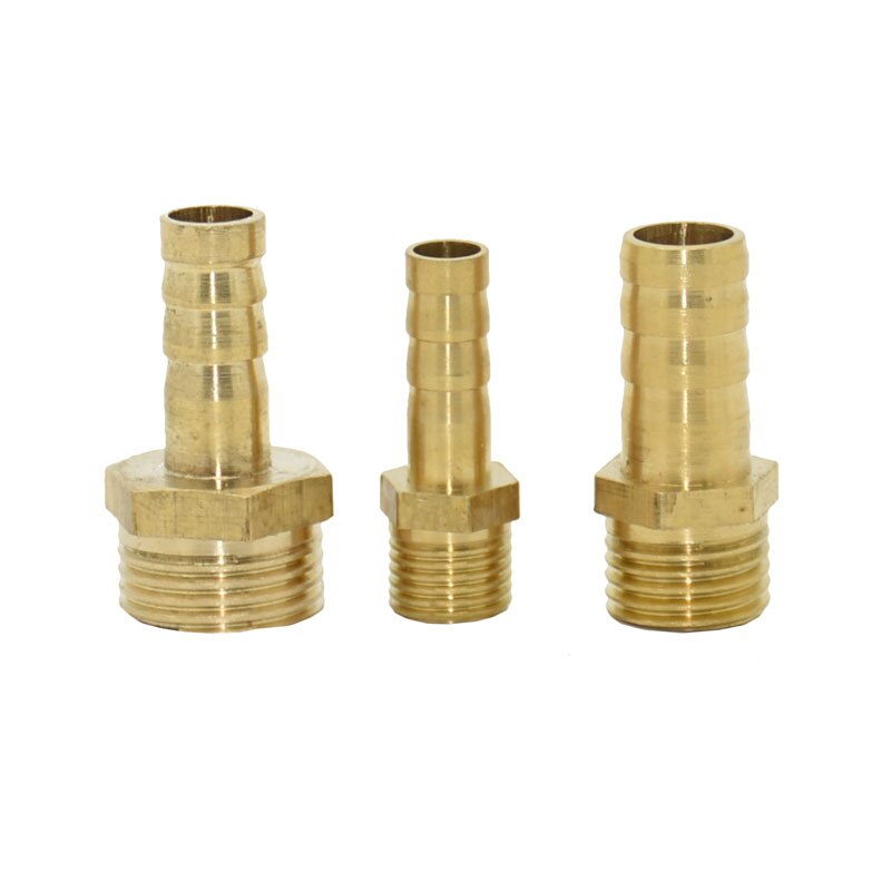 Kobber udvendigt gevind 1/8 1/4 3/8 1/2 3/4 "  to 6mm 8mm 10mm 12mm messing stik vandingsvandslange gas bløde rør adaptere 40 stk.