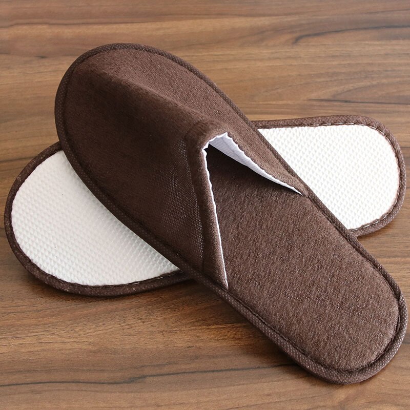 Zapatillas de interior desechables Unisex, calzado informal de Spa para viaje en Hotel o en casa, zapatillas antideslizantes de tela de algodón para hombre y mujer