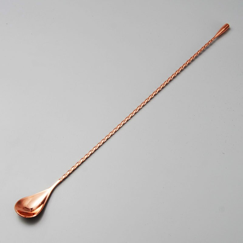 4 Colors Simple Swizzle Stick Water Droplets Spoon Stainless Steel Raindrops Bar Serves Cocktails Tools Thread Bar Spoon