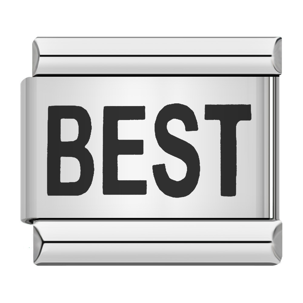 BestFriend Lovers Footprints I Love series Italian Charm Modular Links Fit 9mm Bracelets Stainless Steel Jewelry DIY Hand Making: Pure Gold Color